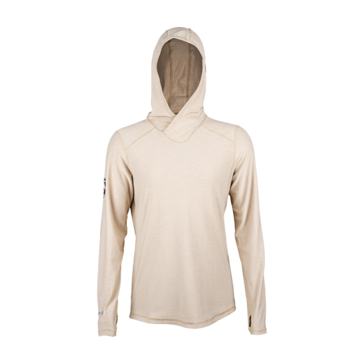 Women's Pro Dry Tech LS Shirt with Hood in Khaki